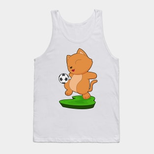 Cat Soccer player Soccer Tank Top